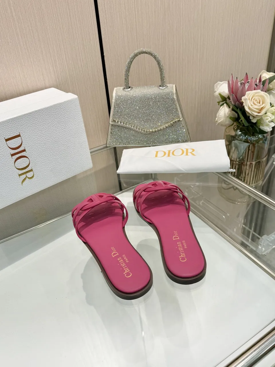 👟👟Ex-factory price 340👟👟 Dior new model, 9 colors available, cowhide fabric, code number 35-42, leather sole +40